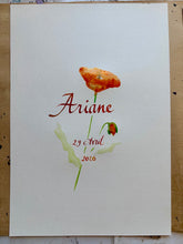 Charger l'image dans la galerie, Oeuvre personnalisée - Aquarelle et calligraphie