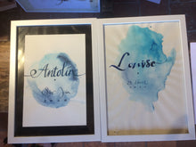 Charger l'image dans la galerie, Oeuvre personnalisée - Aquarelle et calligraphie