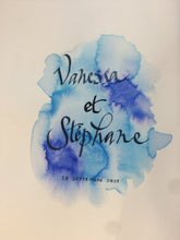 Charger l'image dans la galerie, Oeuvre personnalisée - Aquarelle et calligraphie