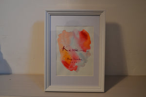 Oeuvre personnalisée - Aquarelle et calligraphie