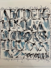 Load image into Gallery viewer, Calligraphie &quot;Voyelles&quot; n°4 (poème d&#39;Arthur Rimbaud)
