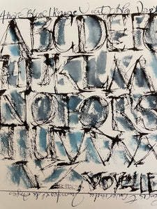 Calligraphie "Voyelles" n°4 (poème d'Arthur Rimbaud)