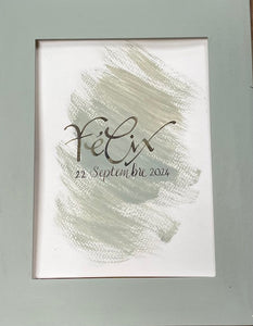 Oeuvre personnalisée - Aquarelle et calligraphie