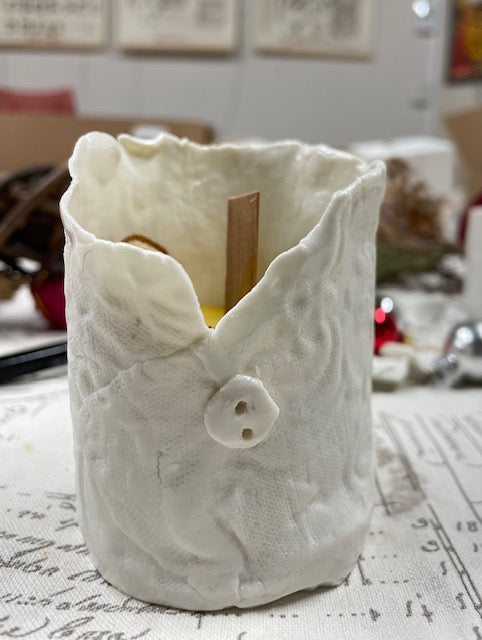 Bougie porcelaine cire d'abeille