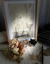 Load image into Gallery viewer, Calligraphie sur papier ecoprint
