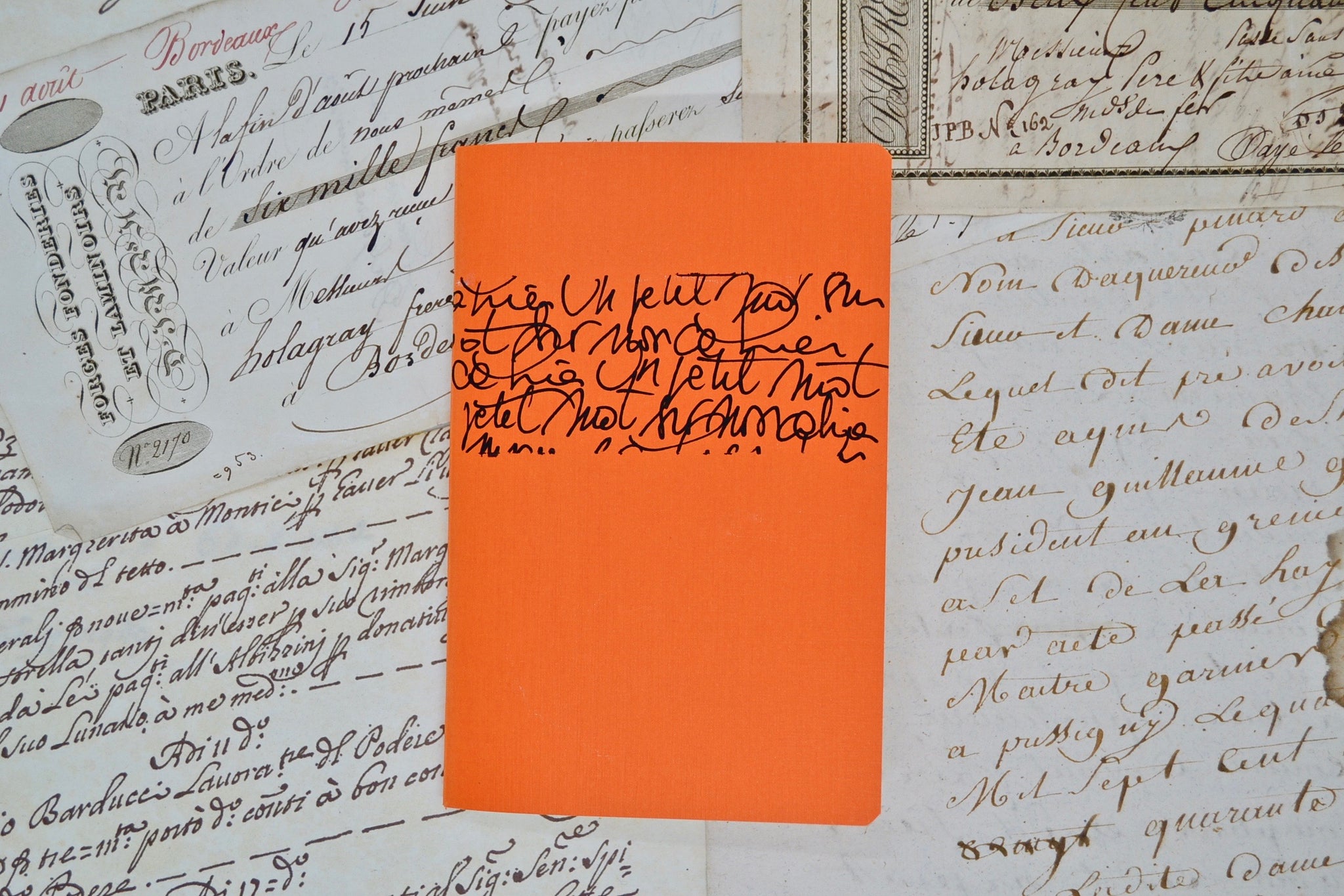 Petit cahier avec calligraphie originale – artelierdelagartempe