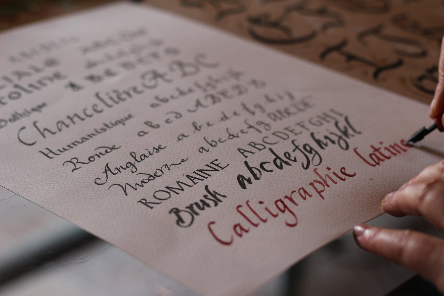 Your letter in calligraphy 