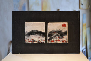 Série "Hokusai" - Tableau-céramique "Mont Fuji"